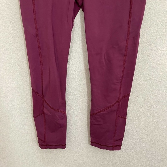Lululemon Pace Rival Full-On Luxtreme 22" Crop Leggings Ruby Wine Burgundy 4 - Picture 8 of 14